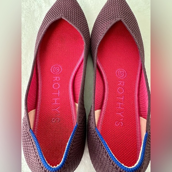 Rothy’s The Point In Retired Berry Lattice Color Size 6.5 - Picture 6 of 9